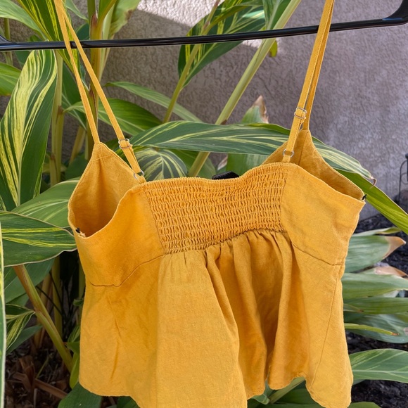yellow top with tie detailing - Picture 1 of 3